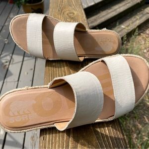 Sorel Women’s Ella II White Leather Sandal